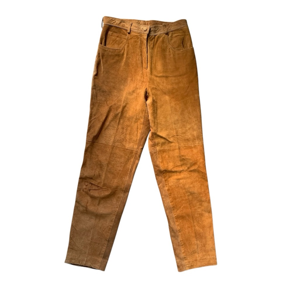 Cedar’s Tan Straight Leg Leather Pants 12